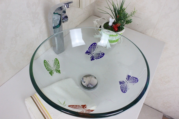 Modern Bathroom Glass Basin